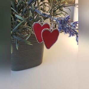 Imperfect Red Heart Earrings